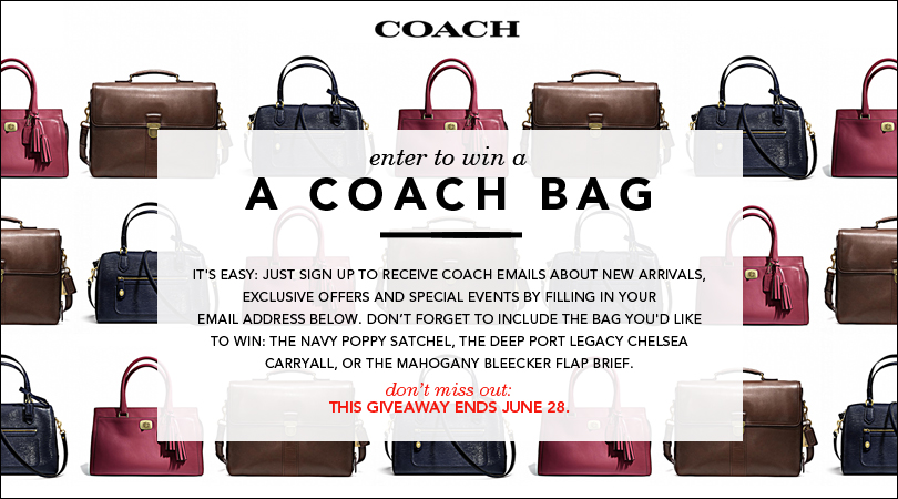 Enter to Win a Coach Handbag