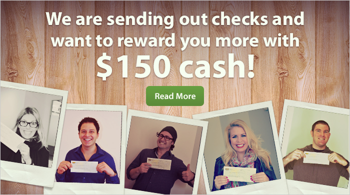 Show us your Big Fat Check and Win $150